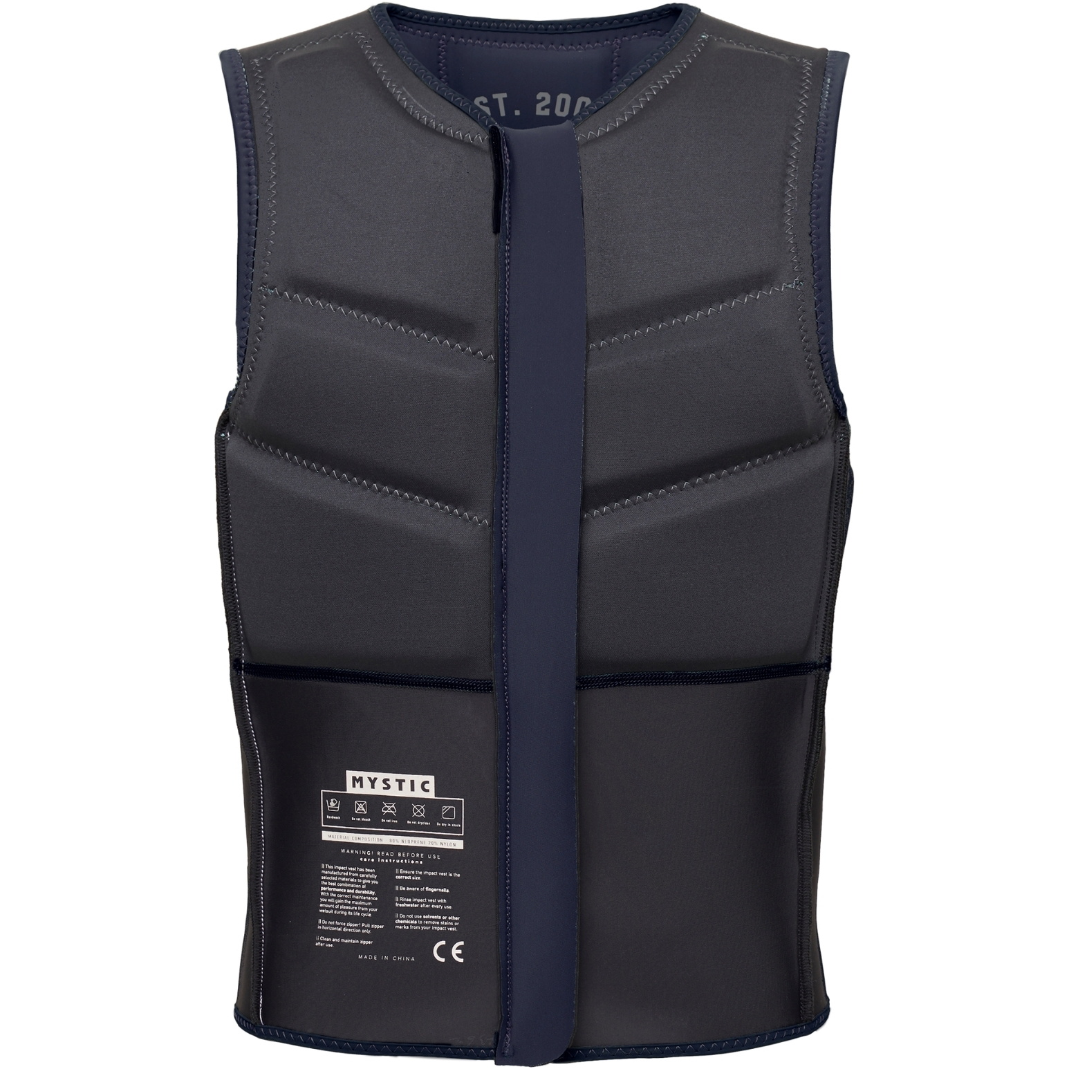 2026 Mystic Männer Star Front Zip Kite Impact Vest 35005.23023 - Navy